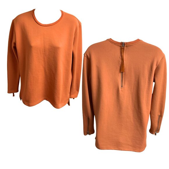 Won Hundred Eliza Cumin Zip Vented Sleeves Pull‎ over Sweatshirt - Picture 3 of 10